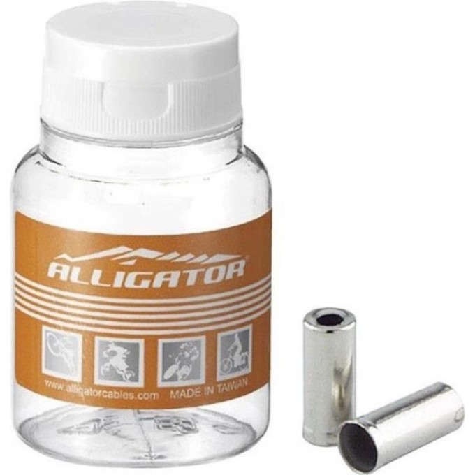Наконечник LY-IPA01 Alligator оболочка троса переключателя скоростей, алюминиевый, банка 500 шт. 310007