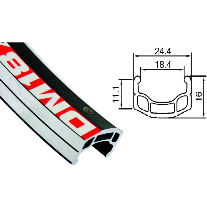Обод 24" DM-18 32H Alexrims двойной пистонированный, чёрный 330081