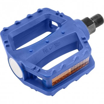 Педали FP-651, для детских велосипедов, ось 1/2" со светоотражателями, пластиковые синие