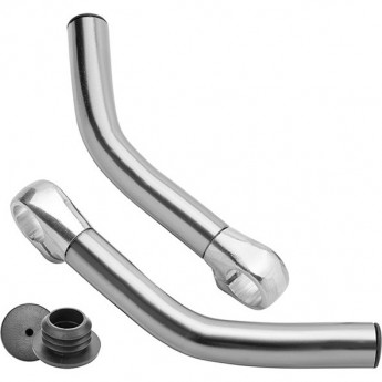 Рога на руль BLF-C1 алюминиевые серебристые