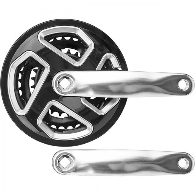 Шатуны HDL-L363 24/34/42T 170 мм "под ромб", чёрно-серебристые 580257