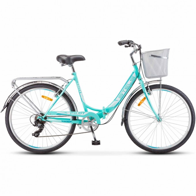 Велосипед STELS 26" Pilot 850 (с корзиной) (LU093354) морская волна JU000428602023JU0001564