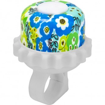 Звонок 23R-06 "Цветы" бело-голубой